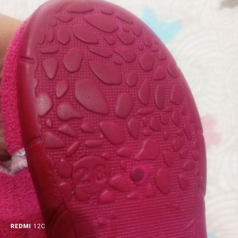 Kız Çocuk Pembe Sıcak Örgü Ev Terliği - Görsel 2