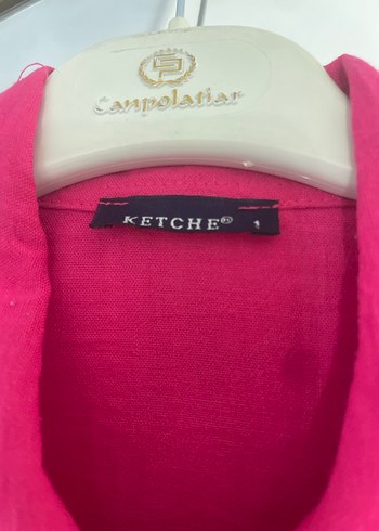 Düğmeli Pembe Kadın Gömlek - Görsel 2