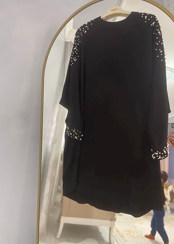 Siyah Baskılı Kısa Kollu Hamile Bluzu - Görsel 3