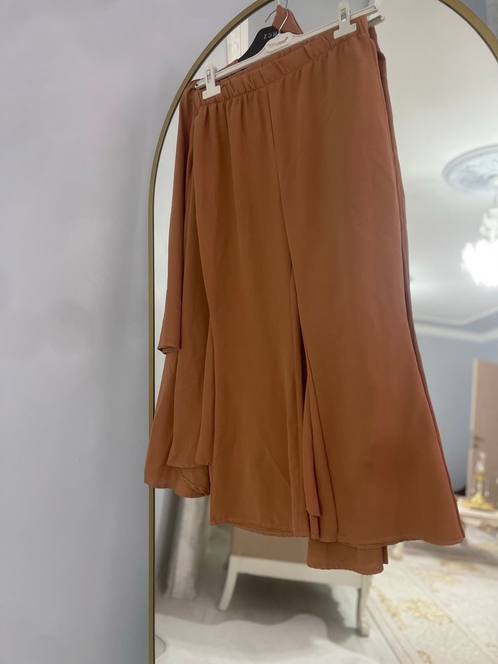 Bej, V Yaka, Fermuarlı Kadın Bluz - Görsel 2