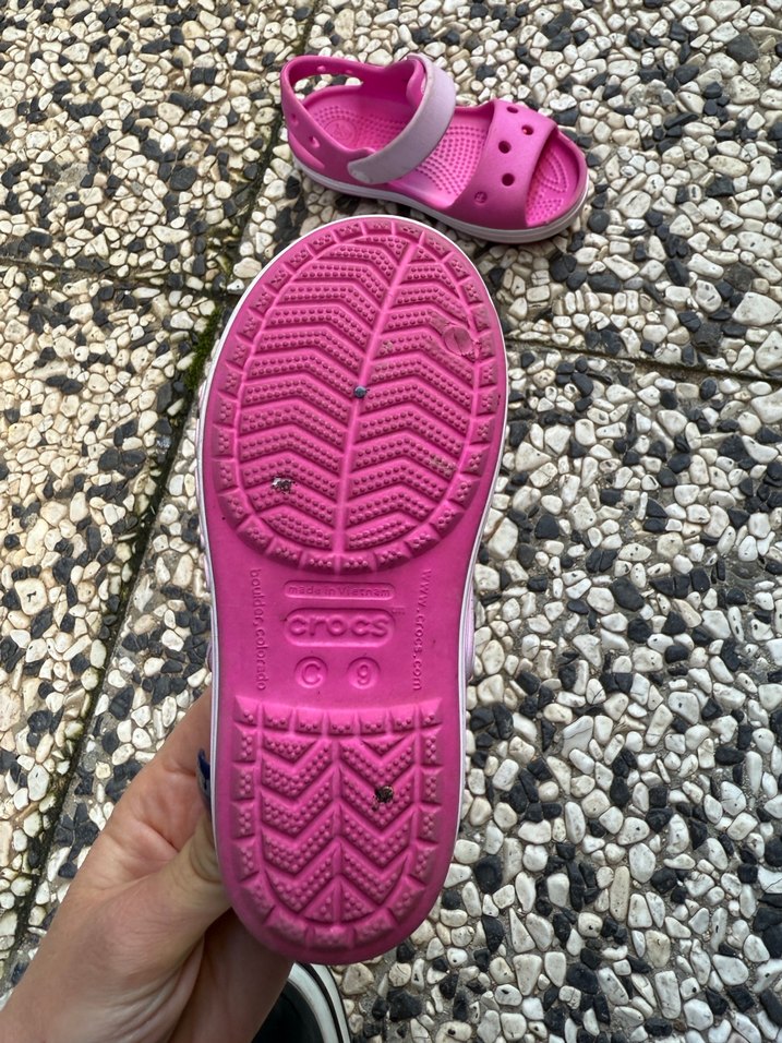 Kız Çocuk Pembe Cırtcırtlı Sandalet - Görsel 4