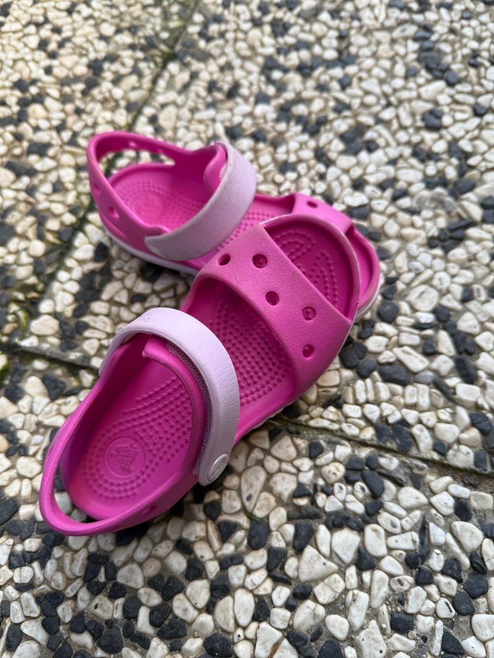 Kız Çocuk Pembe Cırtcırtlı Sandalet - Görsel 3