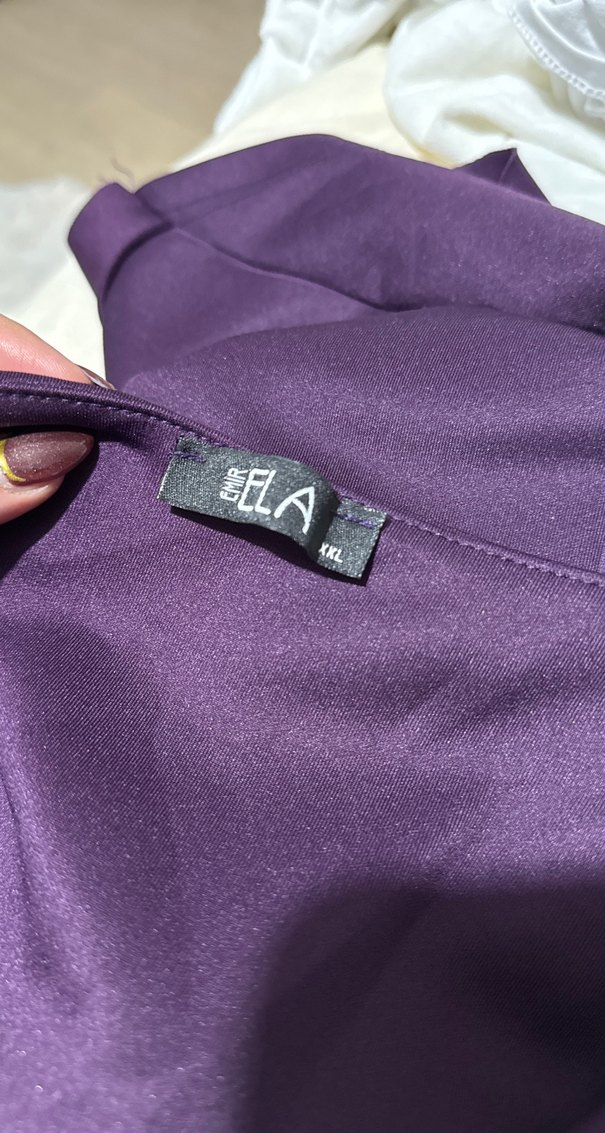 Bordo Straplez Drapeli kısa Abiye Elbise - Görsel 3