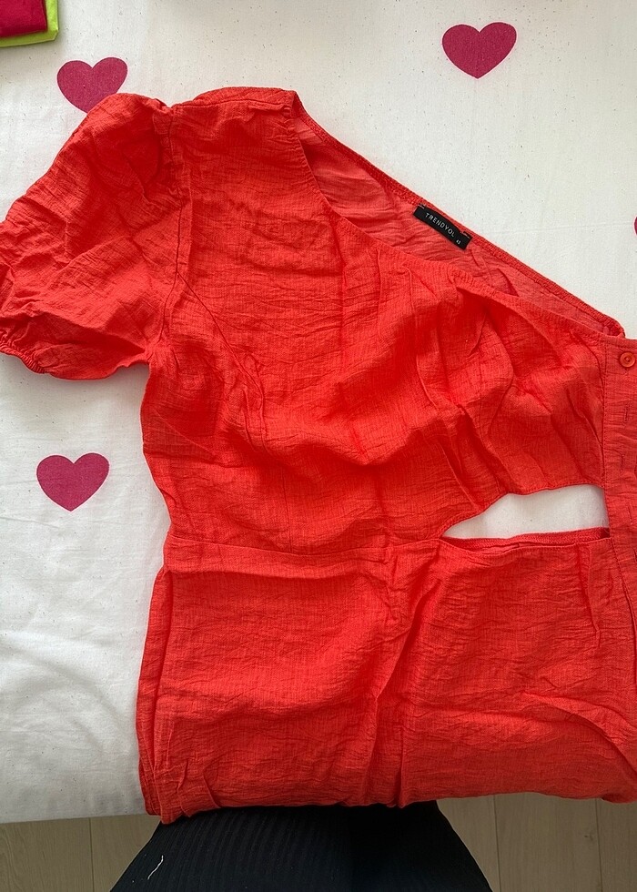 Turuncu elbise - Görsel 3