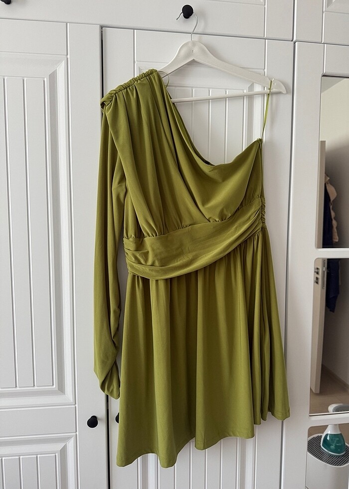Milla açık yeşil elbise - Görsel 2