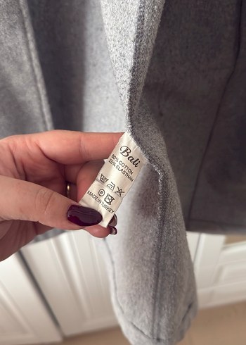 Gri Uzun İnce Kaban - Görsel 3