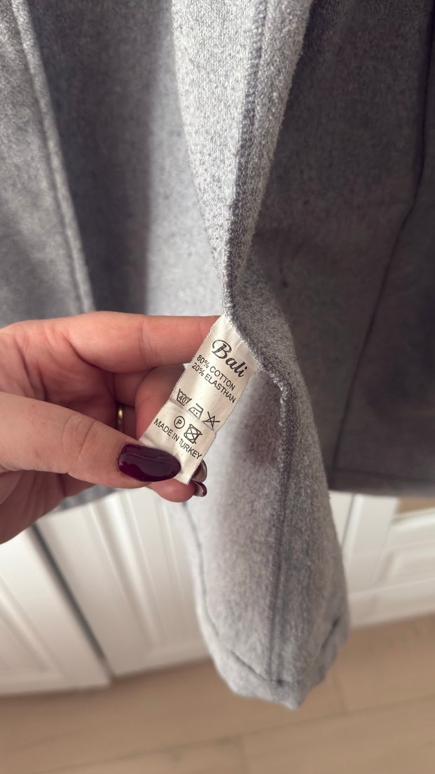 Gri Uzun İnce Kaban - Görsel 3