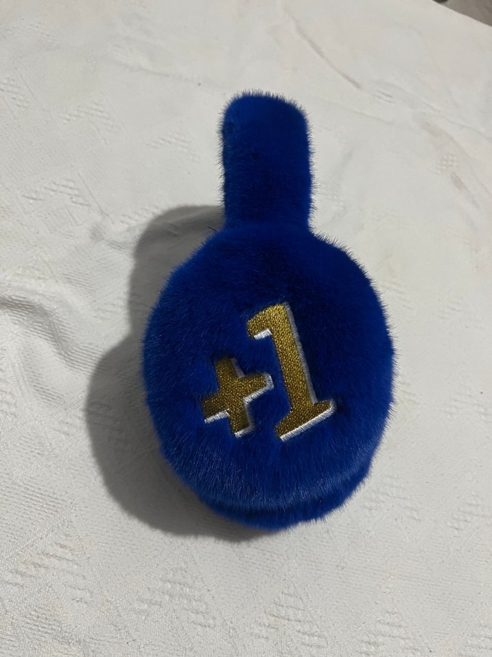 Mavi Kürklü Kadın Kulaklık - Görsel 2