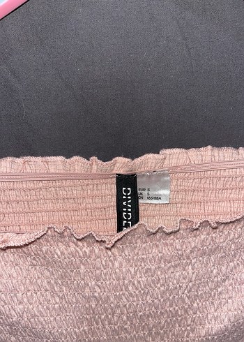 Pudra Keten Mini Bluz Fırfırlı Uzun Kol - Görsel 3