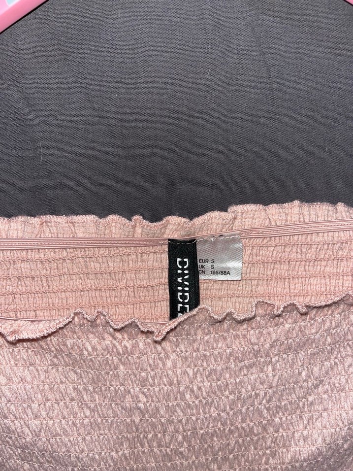 Pudra Keten Mini Bluz Fırfırlı Uzun Kol - Görsel 3