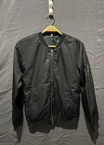 Siyah Fermuarlı Kadın Street Style Ceket - Görsel 2