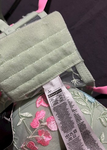 Nakışlı Pastel Pembe Mini Bohem Büstiyer - Görsel 5