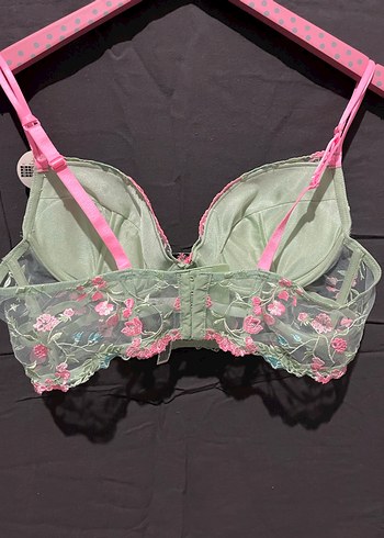 Nakışlı Pastel Pembe Mini Bohem Büstiyer - Görsel 2