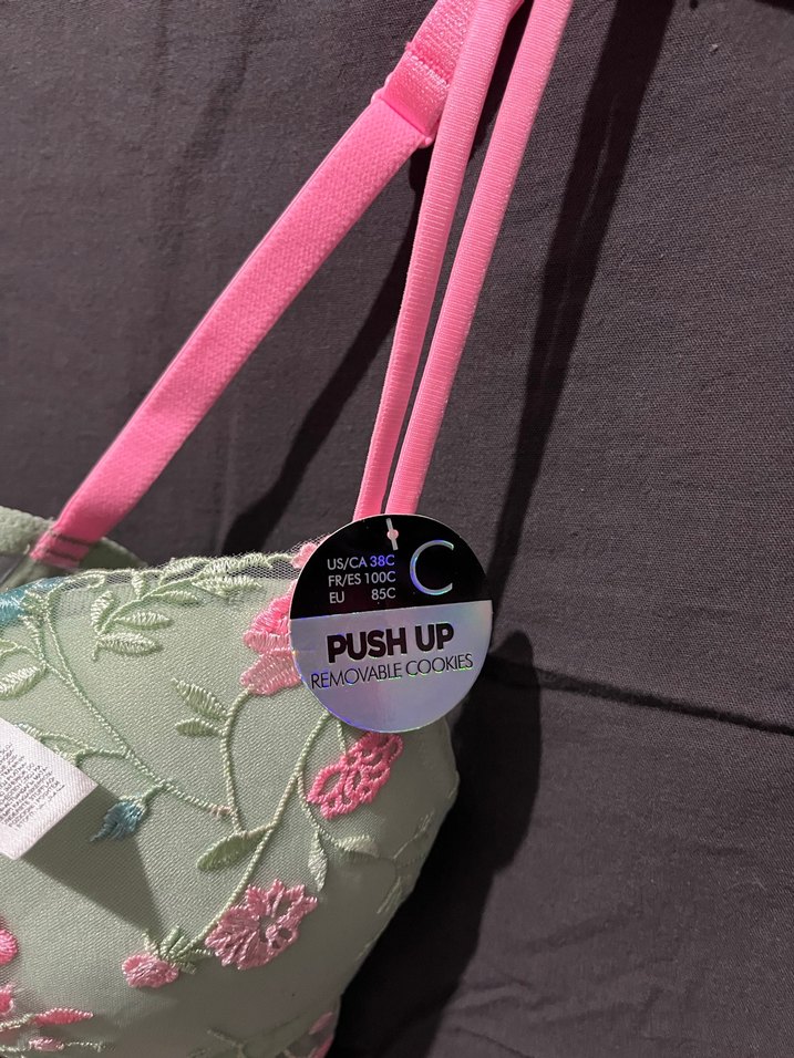 Nakışlı Pastel Pembe Mini Bohem Büstiyer - Görsel 3