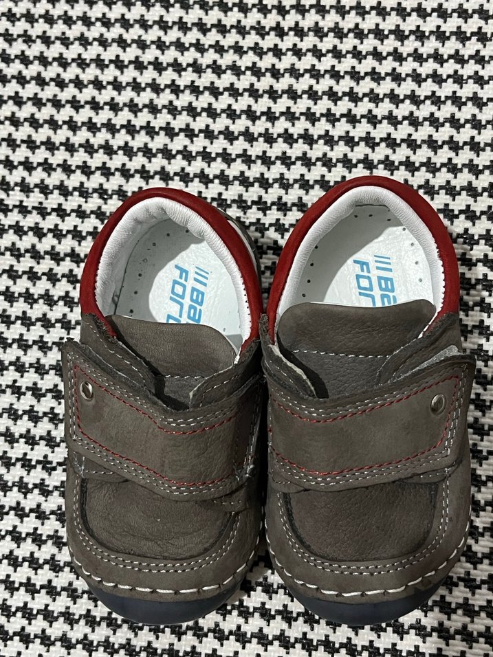 Gri Kahverengi Cırtlı Erkek Bebek İlk Adım Ayakkabısı - Görsel 2