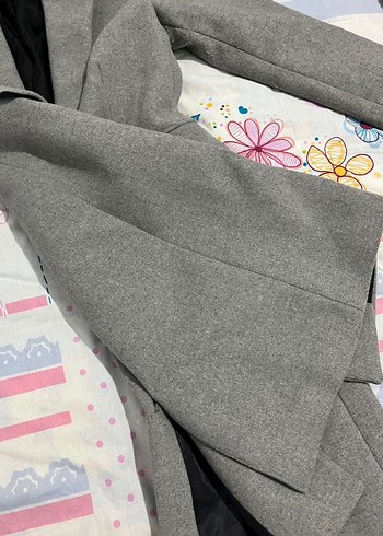 Mango Gri Düğmeli Uzun Kaban - Görsel 6