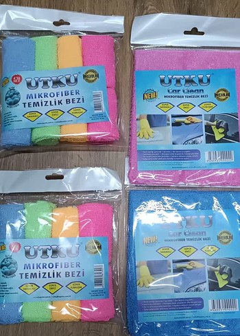 Renkli Mikrofiber Temizlik Bezleri Utku