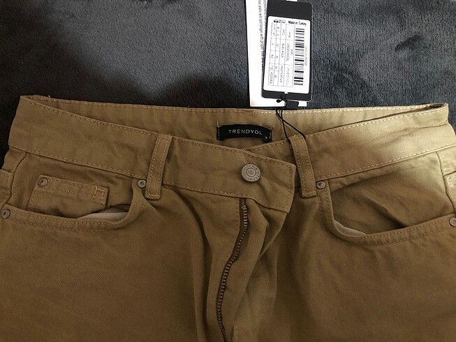 Camel wide leg pantolon