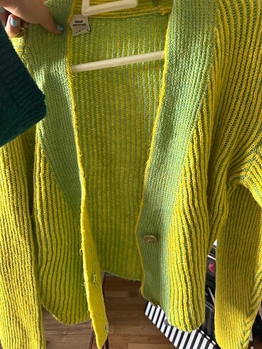 Urban Outfitters Yeşil sarı harika hırka