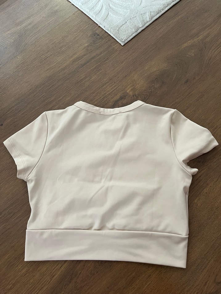 Kadın Kısa Kollu Crop Top - Görsel 2