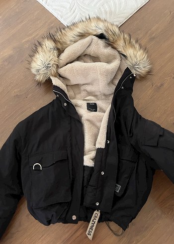 Kahverengi Kürklü Kadın Kışlık Mont - Görsel 2