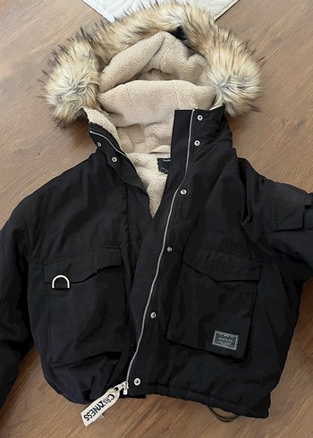 Kahverengi Kürklü Kadın Kışlık Mont - Görsel 3