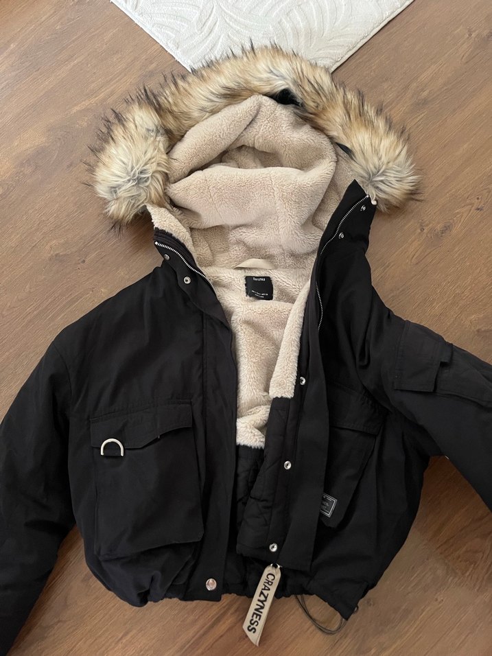 Kahverengi Kürklü Kadın Kışlık Mont - Görsel 2