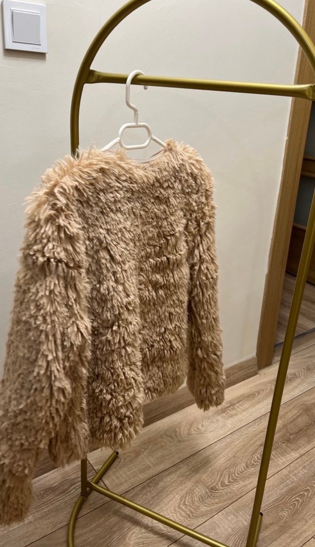 Kadın Kahverengi Kısa Suni Kürk Mont - Görsel 5