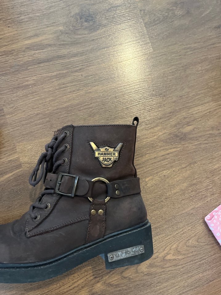 Kahverengi Deri Platform Tokalı Botlar - Görsel 4