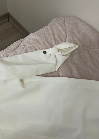 Beyaz Kadın Midi Blazer Ceket - Görsel 2