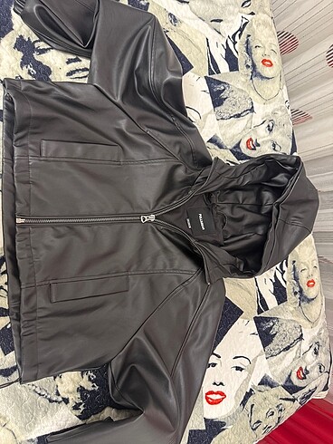 Pull and Bear bomber deri ceket