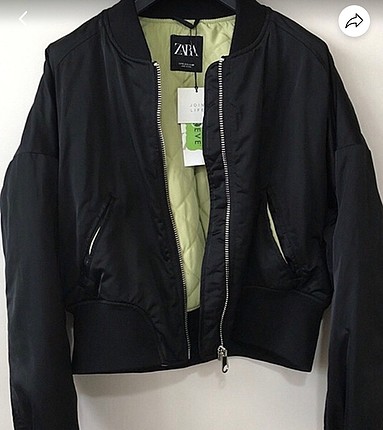 Zara bomber ceket sıyah s beden