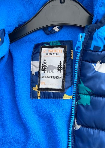 Kapüşonlu Erkek Çocuk Desenli Mont - Görsel 2