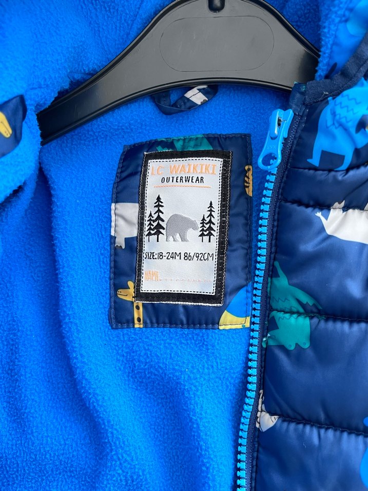 Kapüşonlu Erkek Çocuk Desenli Mont - Görsel 2