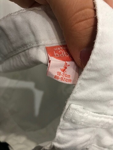 18-24 Ay Beden Erkek bebek beyaz şort
