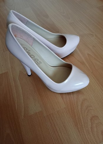 Beyaz Platform Topuklu Stiletto Kadın Ayakkabı - Görsel 2