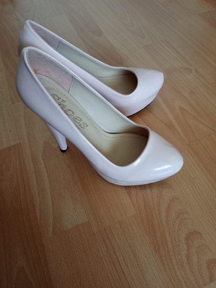 Beyaz Platform Topuklu Stiletto Kadın Ayakkabı - Görsel 2