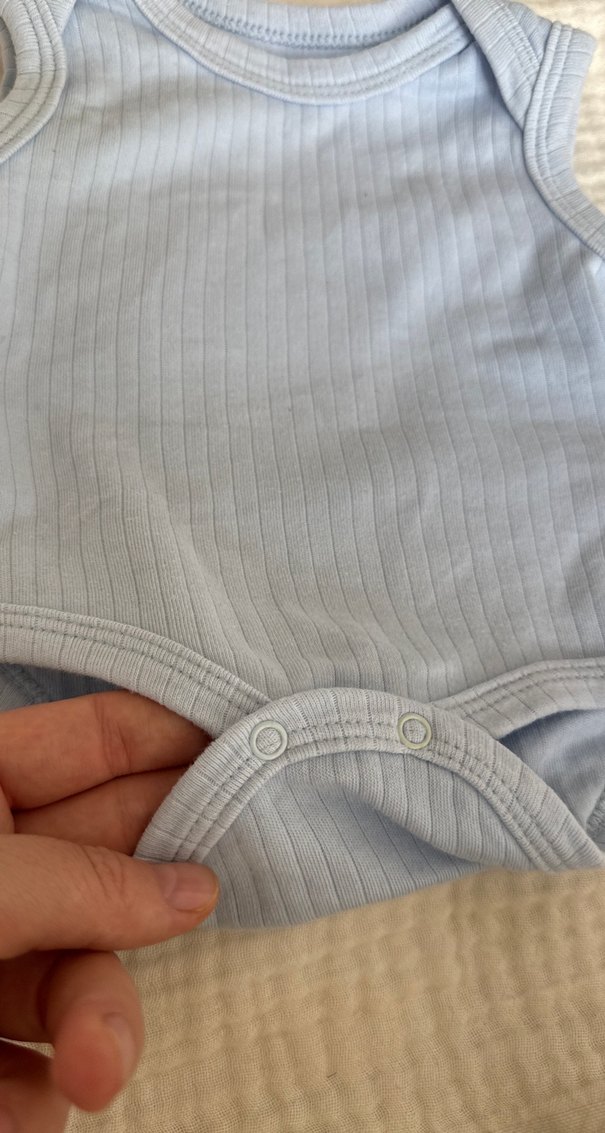 Mavi Bebek Kolsuz Çıtçıtlı Body - Görsel 2