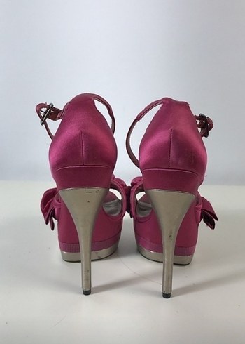 BEBE marka Pembe Fırfırlı Platform Topuklu Kadın Ayakkabı - Görsel 4