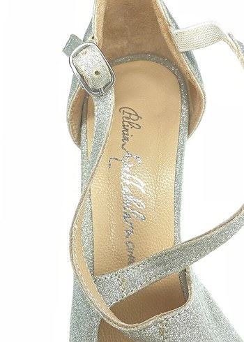 Bej Süet Platform Topuklu Kadın Abiye Ayakkabı - Görsel 5