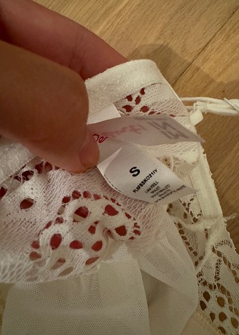 s Beden beyaz Renk Beyaz Bohem Mini Bralet