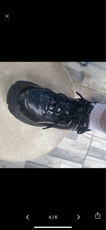38 Beden siyah Renk Kalın taban ayakkabı