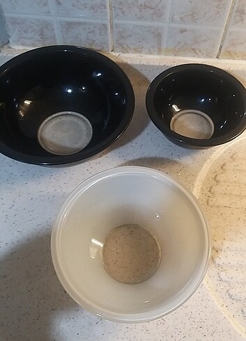 Beden siyah Renk Pyrex 3lü set
