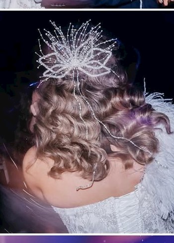 Beyaz Boncuklu Bohem Saç Aksesuarı - Görsel 2