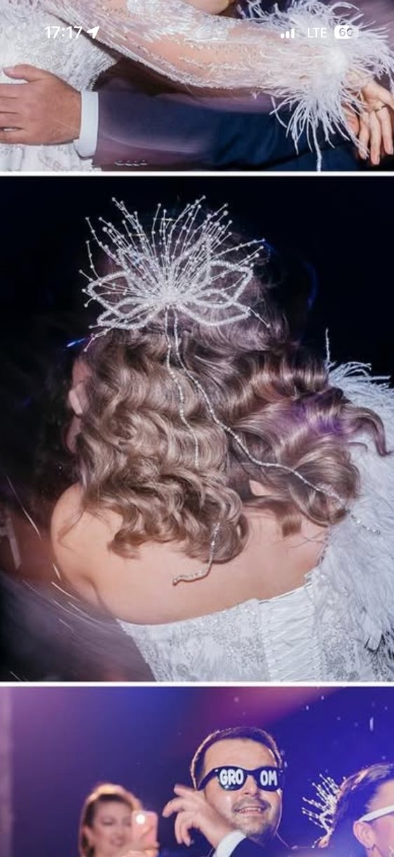 Beyaz Boncuklu Bohem Saç Aksesuarı - Görsel 2