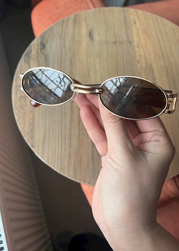 Vintage Kahverengi Tokalı Kadın Güneş Gözlüğü - Görsel 5