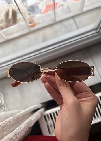 Vintage Kahverengi Tokalı Kadın Güneş Gözlüğü - Görsel 4