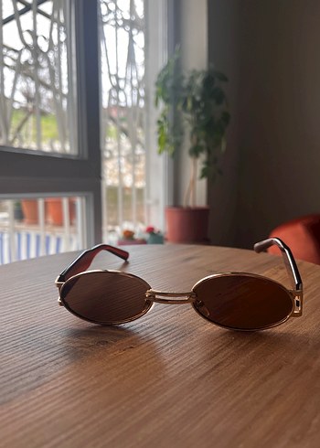 Vintage Kahverengi Tokalı Kadın Güneş Gözlüğü - Görsel 3