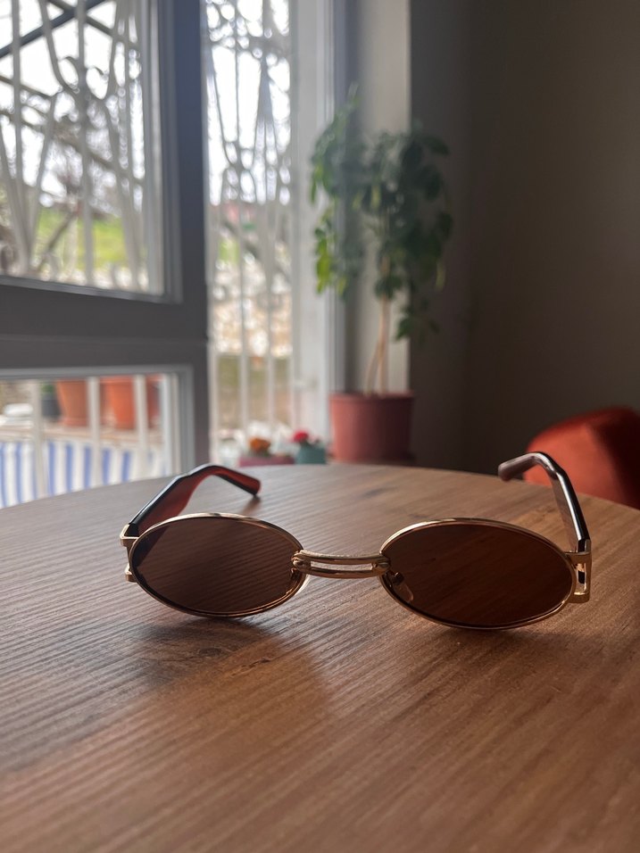 Vintage Kahverengi Tokalı Kadın Güneş Gözlüğü - Görsel 3