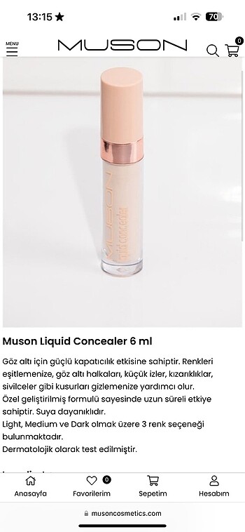  Beden Renk Muson concealer gözaltı kapatıcısı